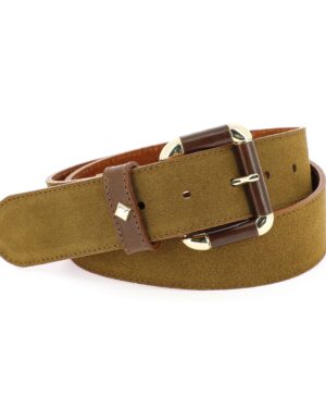 HERBERT LA COULOMB VELOURS Ceinture Tobacco/Nutella
