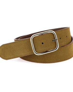 Ceinture Herbert. Ceinture réversible. Cuir de vachette. Couleur nutella et tabacco. Bijouterie dorée. Largeur 4cm. LA VICE-VERSA BI-MAT Nutella/Tabacco.
