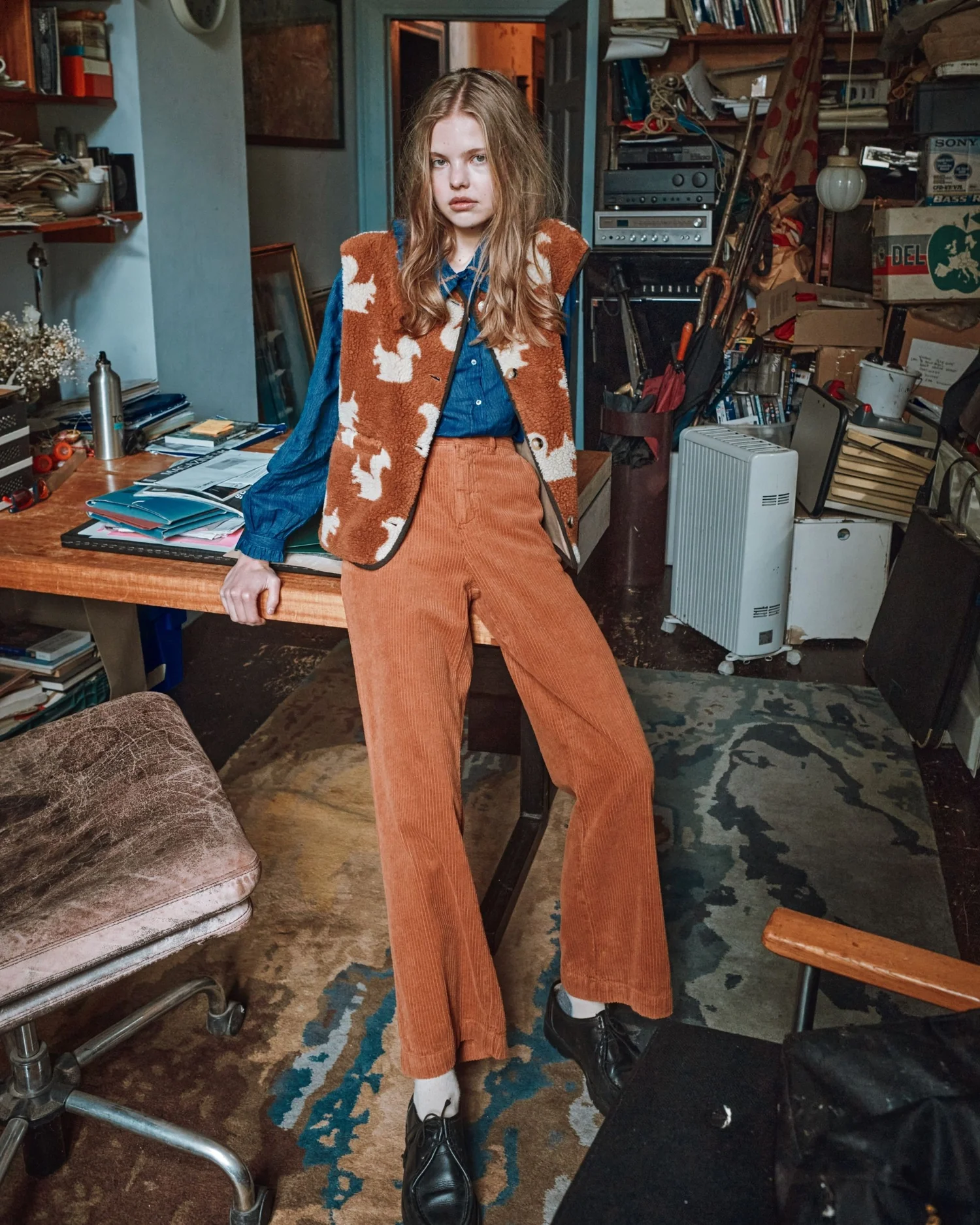 EMILE ET IDA CASSIS Gilet Sans Manches Ecureuil – Image 3