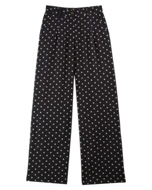 Pantalon noir à pois écrus Emile et Ida, référence CURT, 100% viscose, made in India