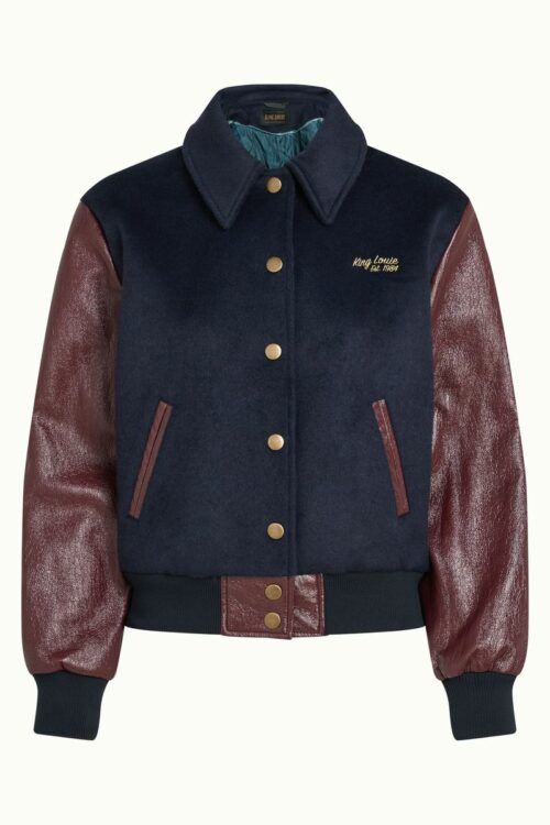 KING LOUIE BILLIE Baseball Blouson Shine Bordeaux Red