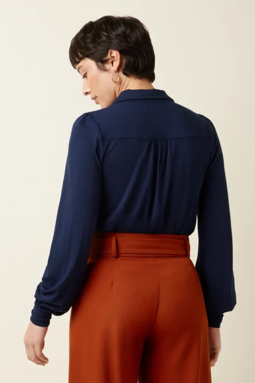 KING LOUIE CARINA Blouse Viscose Light Rhodonite Blue – Image 3
