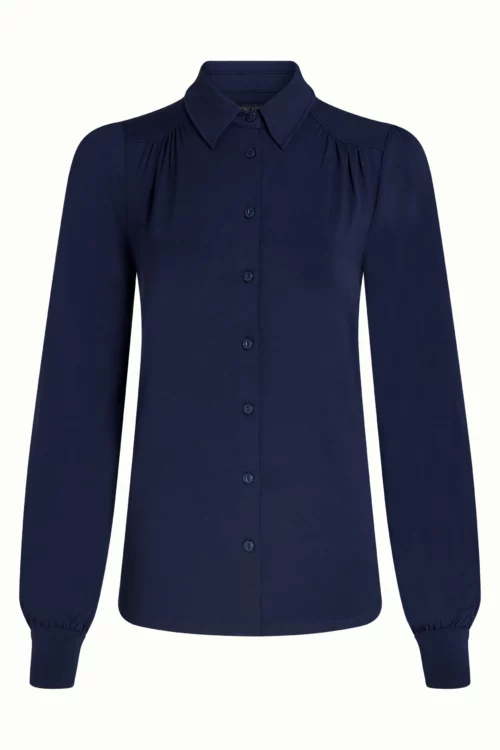 KING LOUIE CARINA Blouse Viscose Light Rhodonite Blue – Image 4