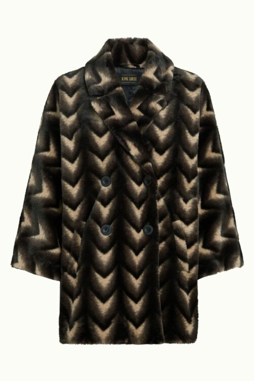 KING LOUIE SHIYA Manteau Black Fausse Fourrure Black