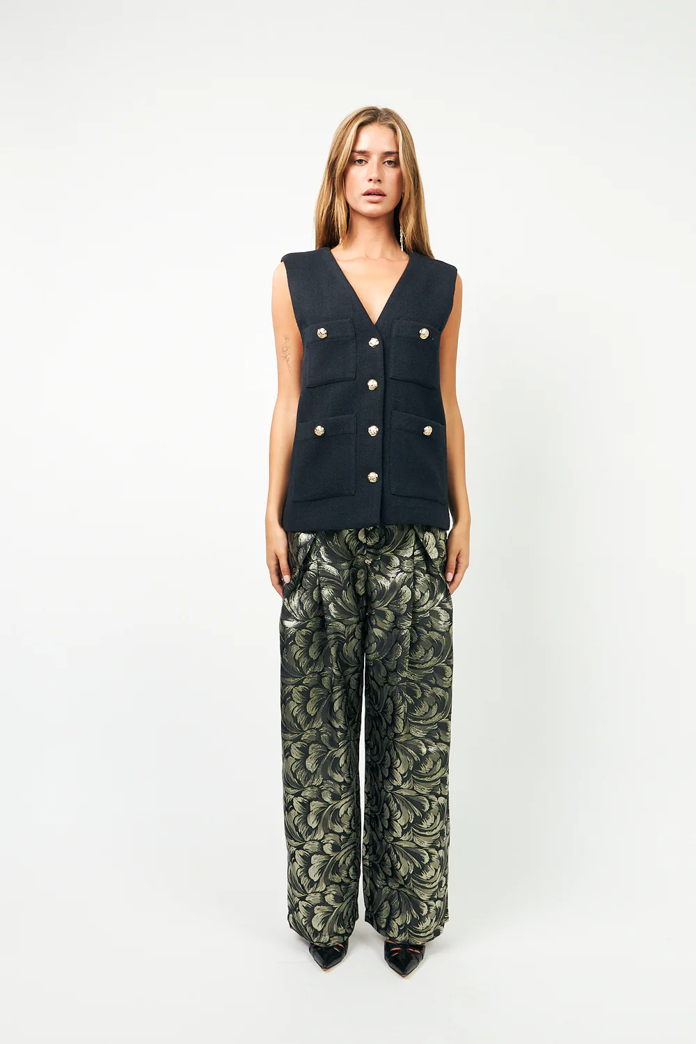 LOLLYS LAUNDRY EDEL Veste sans Manches Dark Navy – Image 4