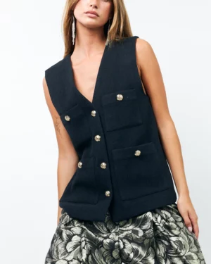 LOLLYS LAUNDRY EDEL Veste sans Manches Dark Navy