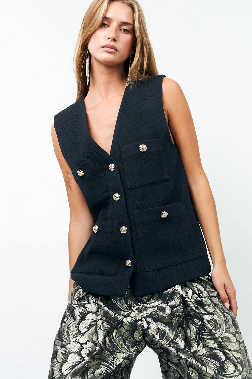 LOLLYS LAUNDRY EDEL Veste sans Manches Dark Navy