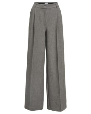 OBJECT OBJIVY WIDE Pantalon Dark Grey Melange