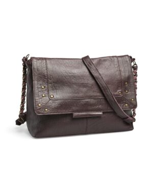 PIECES PCFELIZIA Grand Sac Cuir Tawny Port Bubble