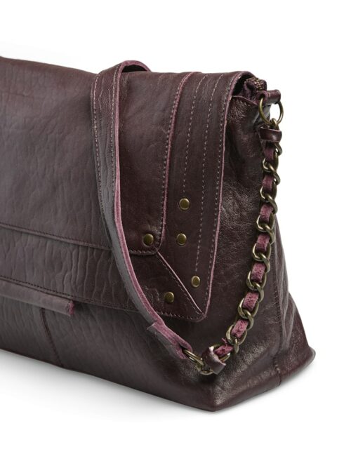 PIECES PCFELIZIA Grand Sac Cuir Tawny Port Bubble – Image 4
