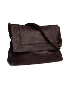 PIECES PCFELIZIA Grand Sac Cuir Tawny Port Bubble Foncé