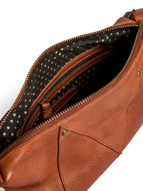 PIECES PCJOANNA Sac Cuir Whiskey Brown – Image 5