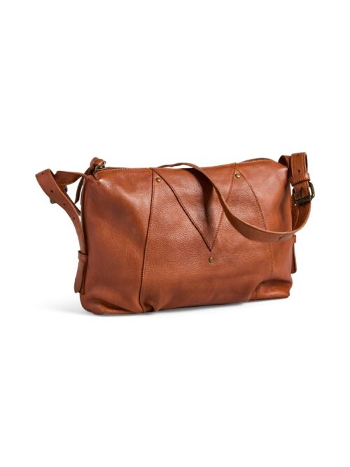 PIECES PCJOANNA Sac Cuir Whiskey Brown