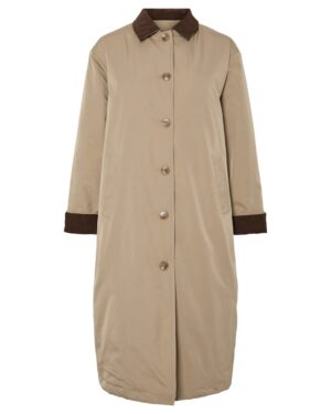 PIECES PCJORMA Veste Velours Greige Hot Fudge
