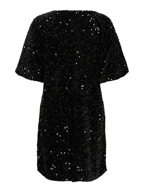 PIECES PCKAM Robe Courte Sequins Black – Image 2