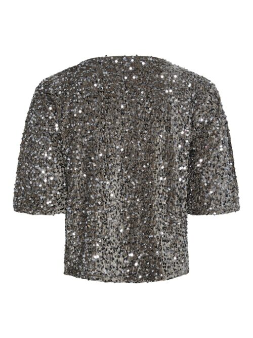 PIECES PCKAM Top Sequins Morel Silver – Image 7