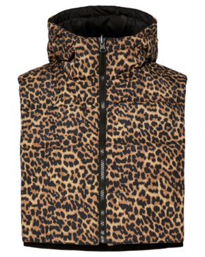 PIECES PCMACA Doudoune Sans Manches Morel Léopard