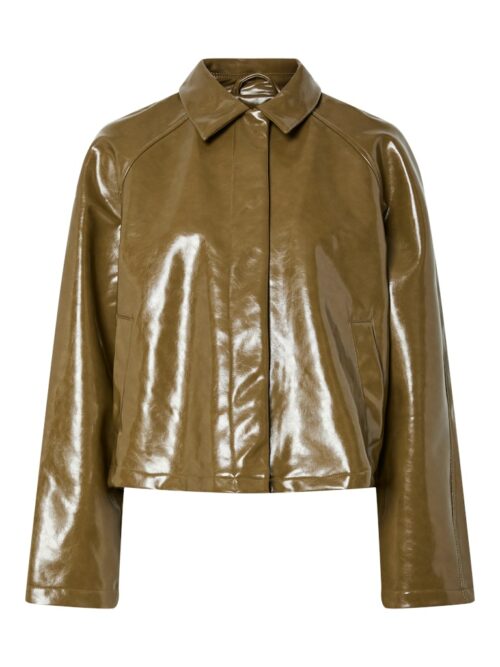 PIECES PCMERRY Veste Enduite Military Olive