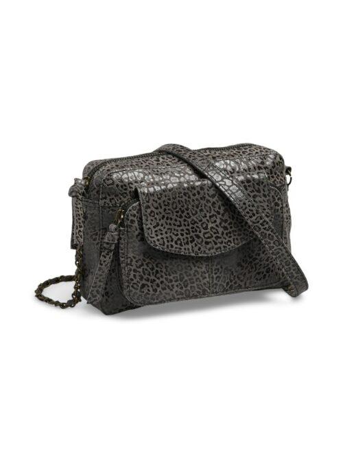 PIECES PCNAINA Sac Cuir Concrete Grey Cheetah