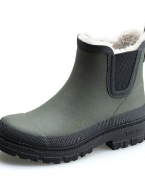 Bottines fourrées pour femme kaki et noir.Fourrée.Chaude.Semelle épaisse et crantée. VERBENAS-LUA-MATE-COMBI-Boots-Fourrées- Kaki Noir Marque Verbenas Fabriquées en Espagne