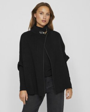 VILA VICEMRE Poncho Black