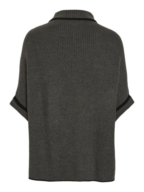 VILA VICEMRE Poncho Dark Natural Melange – Image 7