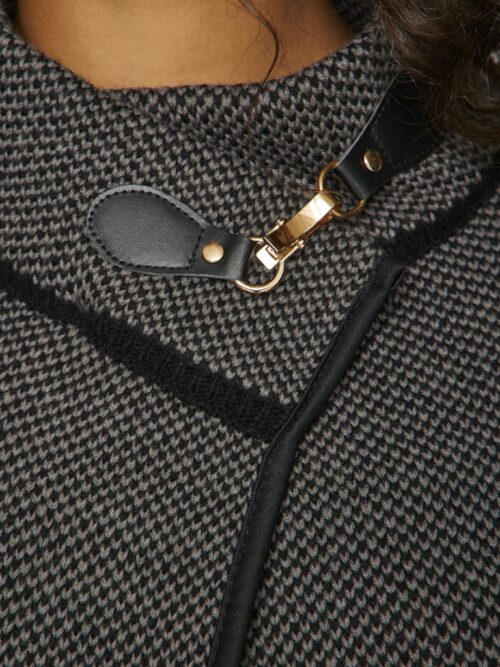 VILA VICEMRE Poncho Dark Natural Melange – Image 5