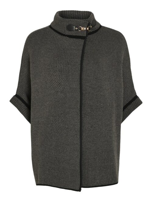 VILA VICEMRE Poncho Dark Natural Melange – Image 6