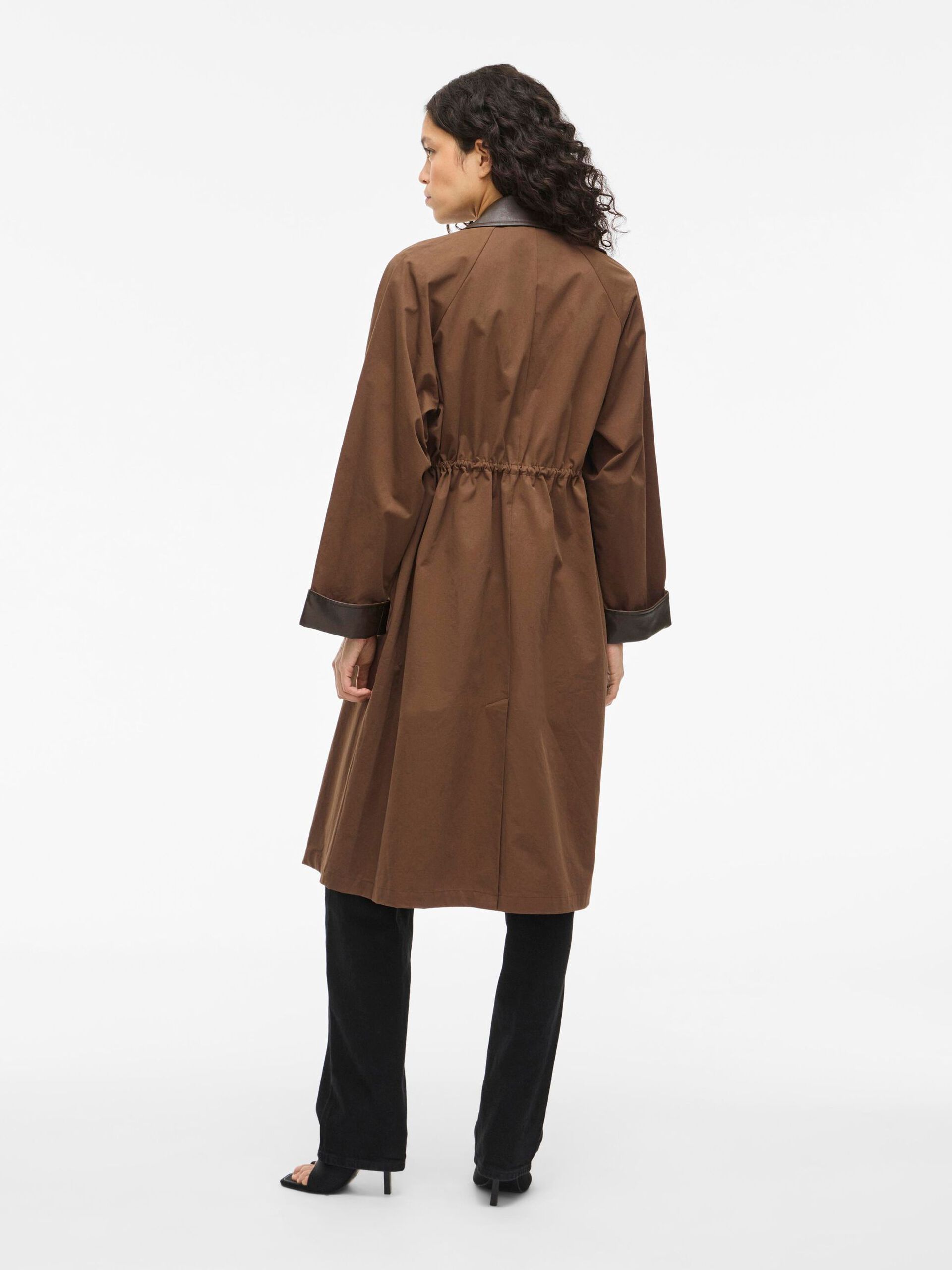 VILA VIHELLA Manteau Long Coffee Bean – Image 3