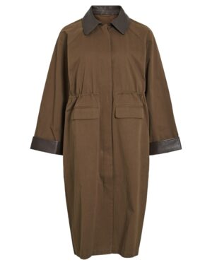 VILA VIHELLA Manteau Long Coffee Bean