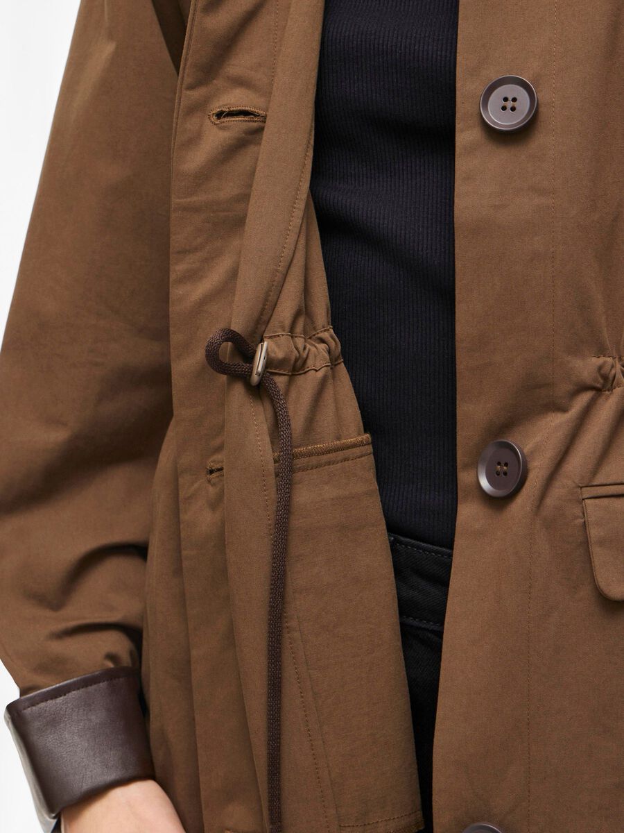 VILA VIHELLA Manteau Long Coffee Bean – Image 5