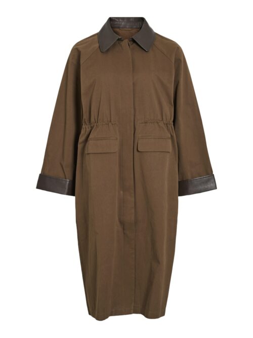 VILA VIHELLA Manteau Long Coffee Bean