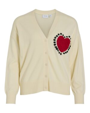 VILA VILUCINA Cardigan en Maille Birch Heart