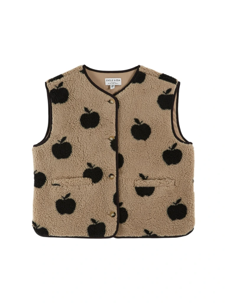 EMILE ET IDA CASSIS Gilet Sans Manches Pomme