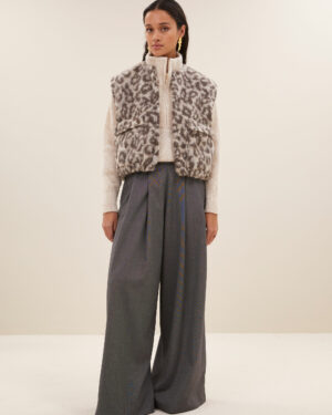 BY-BAR MAGGIE Veste sans Manches Leopard Print