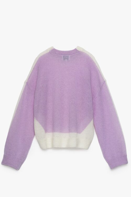 dos du pull violet et écru pour femme de la marque belge cks. cks poison pull femme pal.