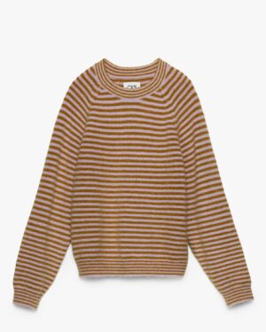pull marron pour femme à rayures de la marque cks. cks prelude pull pal.