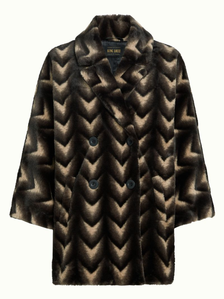 KING LOUIE SHIYA Manteau Black Fausse Fourrure Black