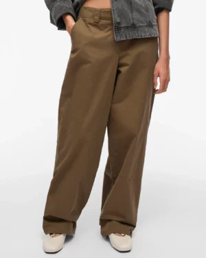 VILA ROUGE EDIT ROUFIONA Pantalon Dark Olive