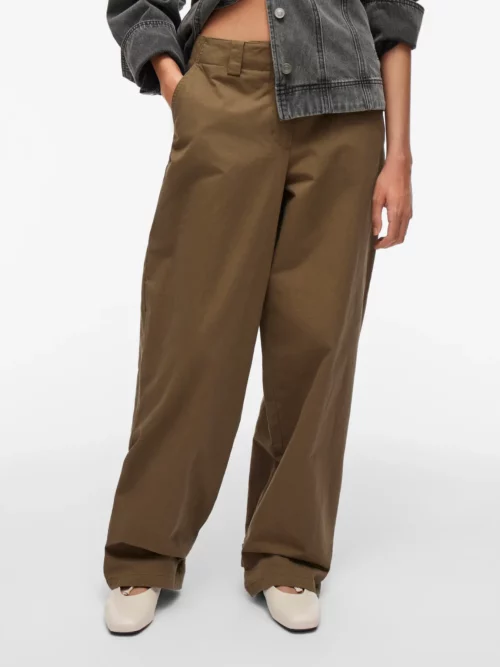 VILA ROUGE EDIT ROUFIONA Pantalon Dark Olive