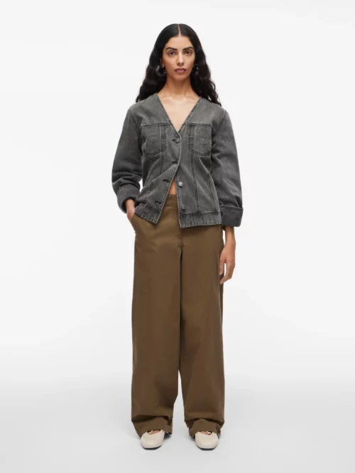 VILA ROUGE EDIT ROUFIONA Pantalon Dark Olive – Image 2