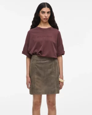 VILA ROUGE EDIT ROUSOPHIAS T-Shirt Oversize Decadent Chocolate