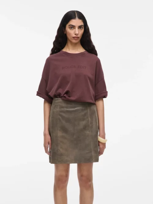 VILA ROUGE EDIT ROUSOPHIAS T-Shirt Oversize Decadent Chocolate