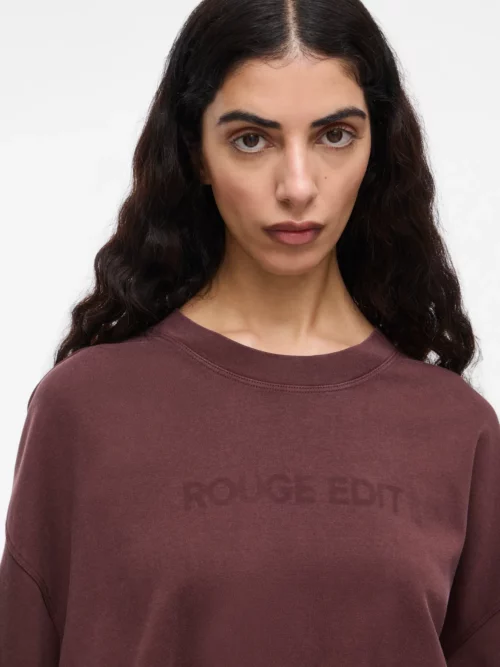 VILA ROUGE EDIT ROUSOPHIAS T-Shirt Oversize Decadent Chocolate – Image 4