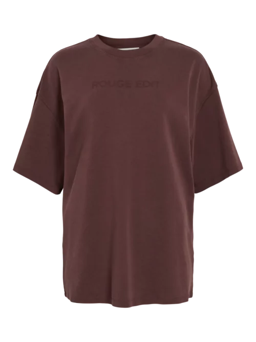 VILA ROUGE EDIT ROUSOPHIAS T-Shirt Oversize Decadent Chocolate – Image 5