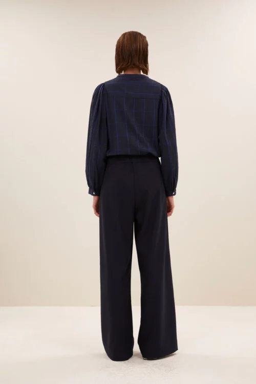 BY-BAR RIKKI Blouse Blue Check – Image 4