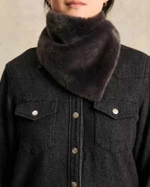 LABDIP ALEXIS MINK Bandana Fourrure Carbone