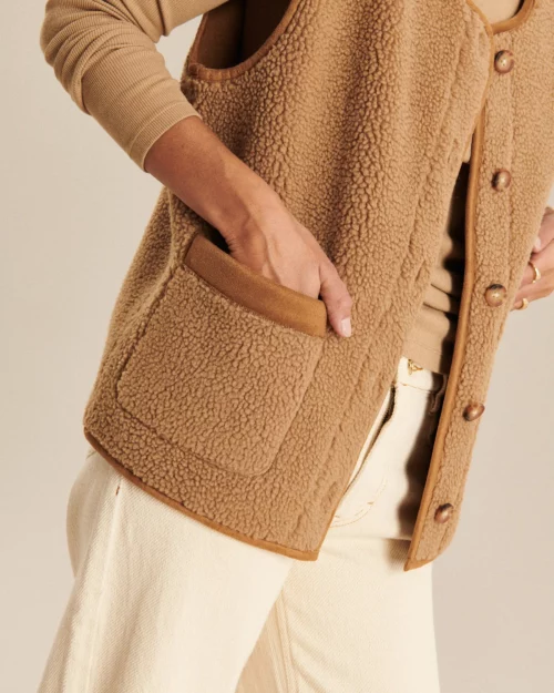 LABDIP BARNEY SHERPA Veste sans Manches Macchiato – Image 4