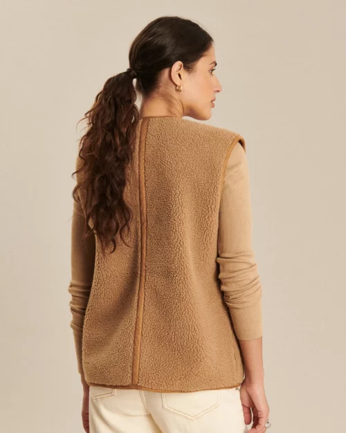 LABDIP BARNEY SHERPA Veste sans Manches Macchiato – Image 5
