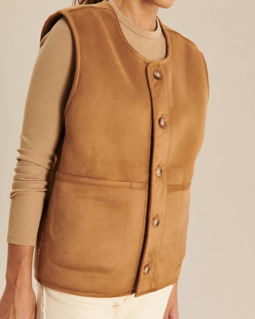 LABDIP BARNEY SHERPA Veste sans Manches Macchiato – Image 7